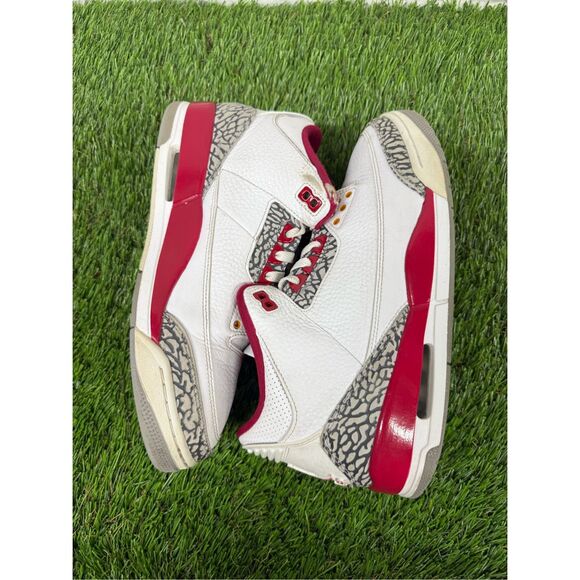 Men's Size 10 - Nike Air Jordan 3 Retro "Cardinal Red" Mid Top Basketball Shoes - Picture 7 of 9